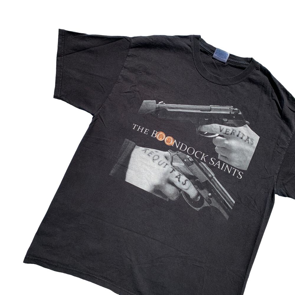 Vintage Boondock Saints Movie Graphic Tee Shirt Short Sleeve 90s Size Large